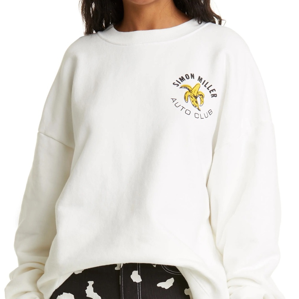Simon Miller Rista Oversized Croppef Sweatshirt
